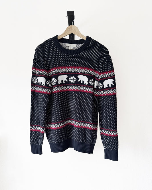 Aspen Polar Bear Fair Isle Sweater (M)