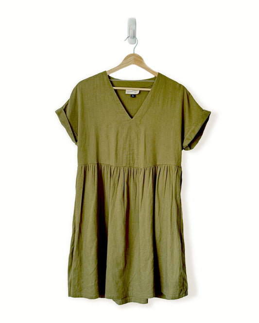 Linen Blend Dress (Oversized XS)