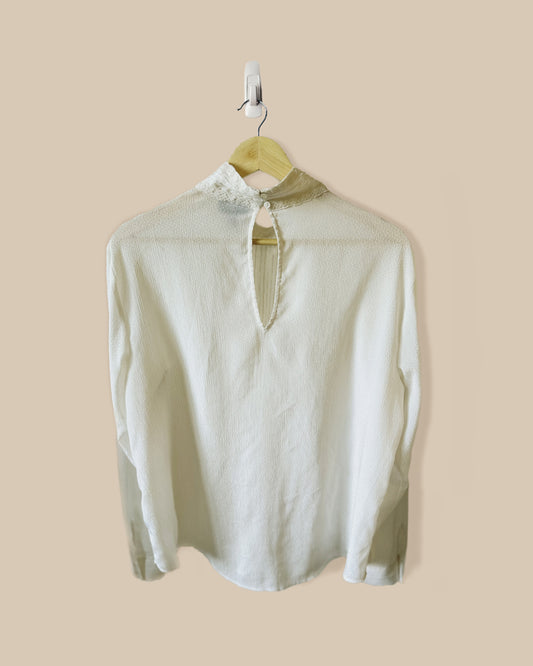Victorian Mock-Neck Blouse (XL)