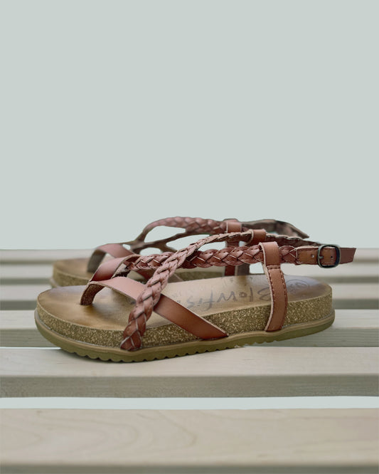 Braided 1" Platform Wedge Sandals (6.5)