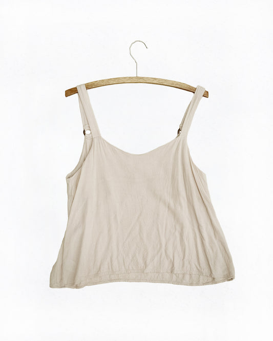 Beige Flowy Tank Top (M)