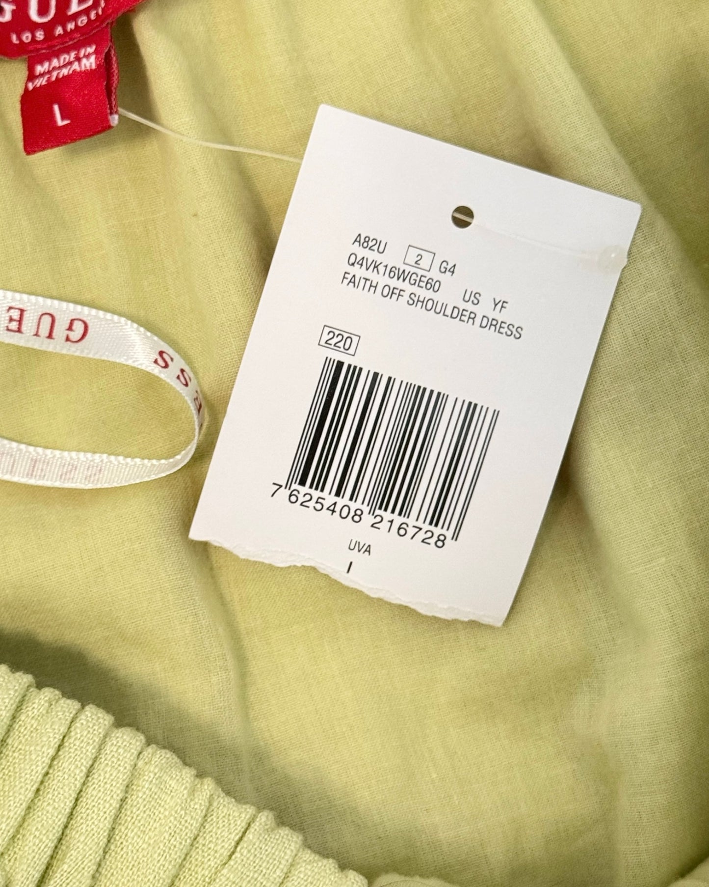 NEW Guess Linen Blend Off-The-Shoulder Dress | M/L