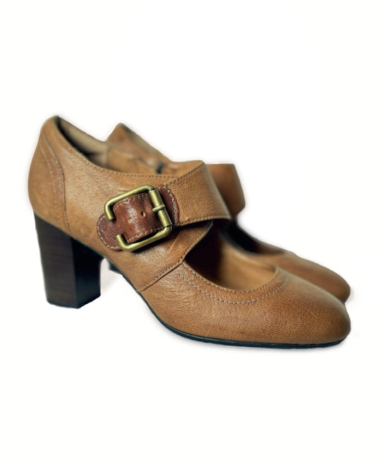 Clarks Indigo Mary Jane Leather Pumps (5)