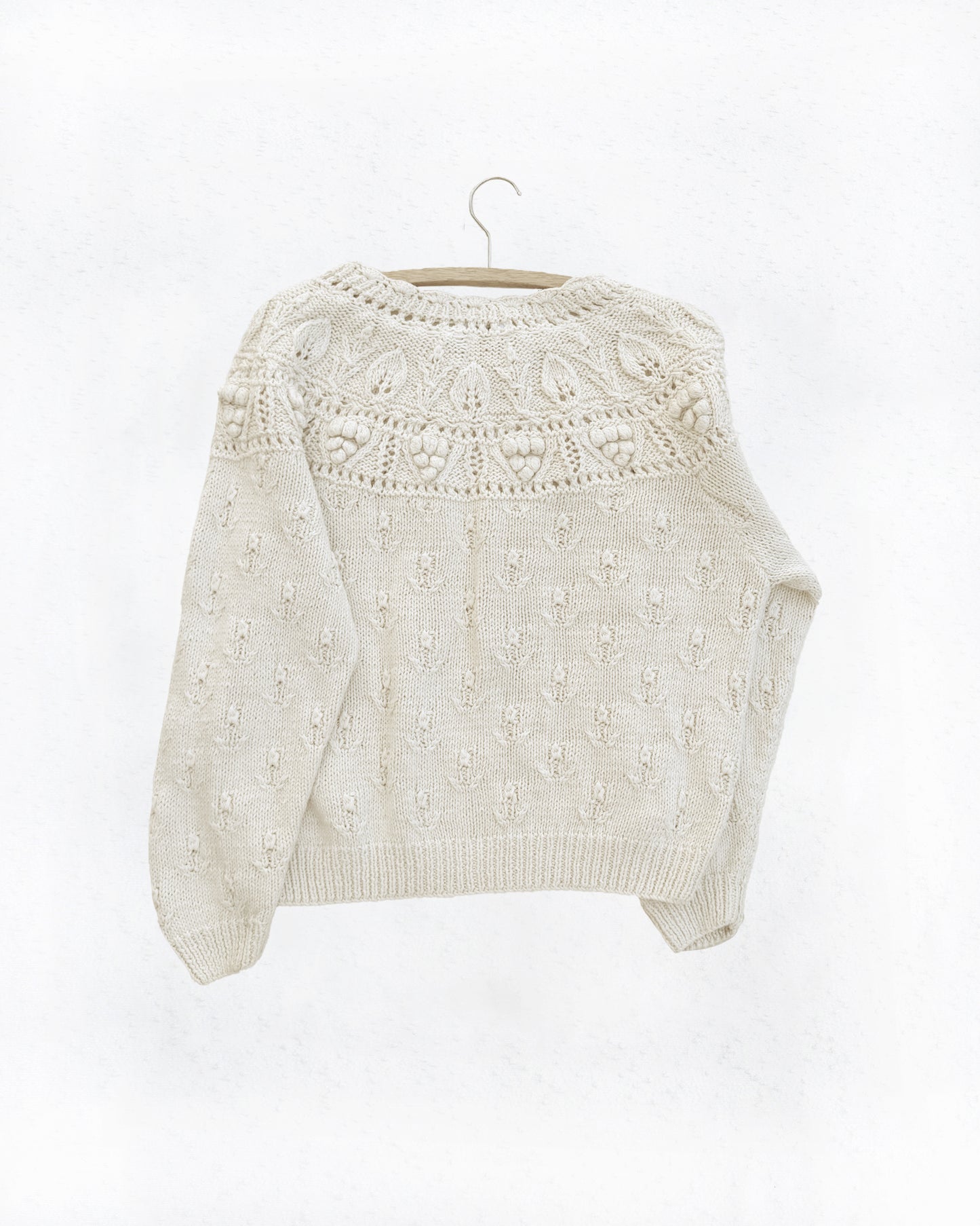 Hand-Knit Fisherman’s Sweater (XL)