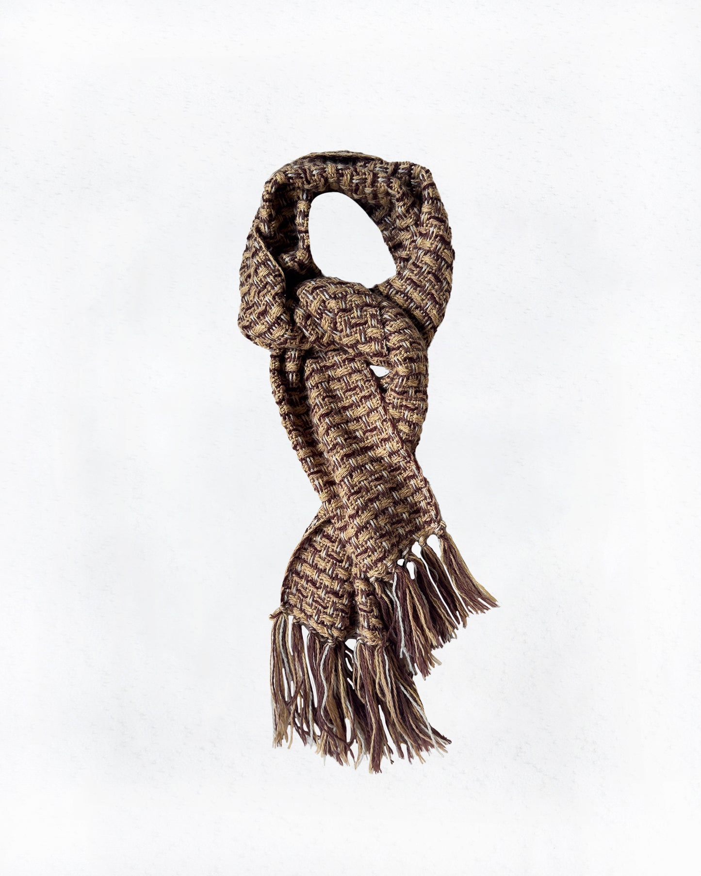 Tweed Patterned Knitted Scarf (35" x 11.25")