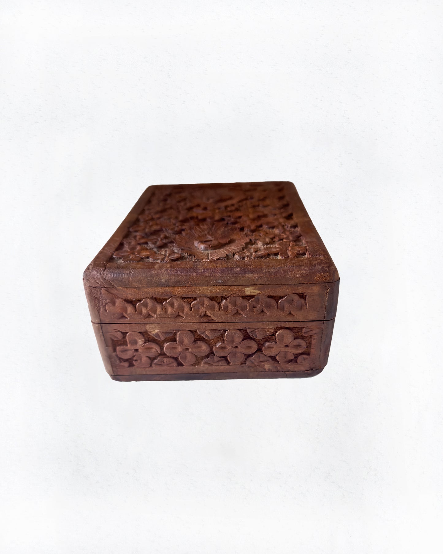 Vintage Carved Wooden Box