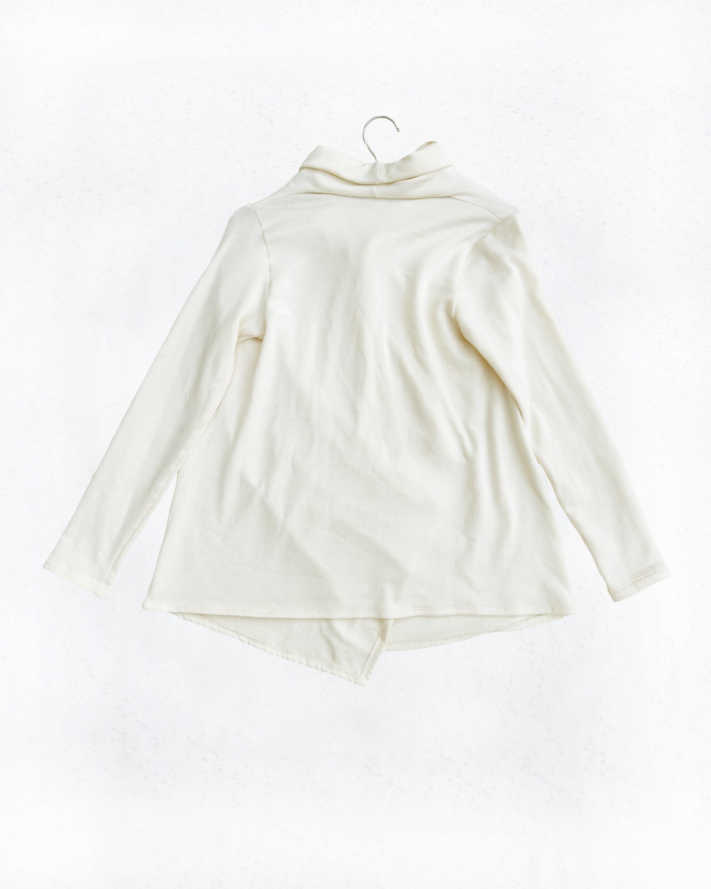 One-Button Fuzzy Wrap Cardigan (XS)