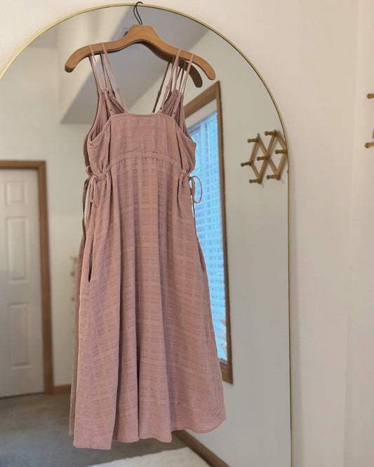 Stappy Button Midi Dress (S)