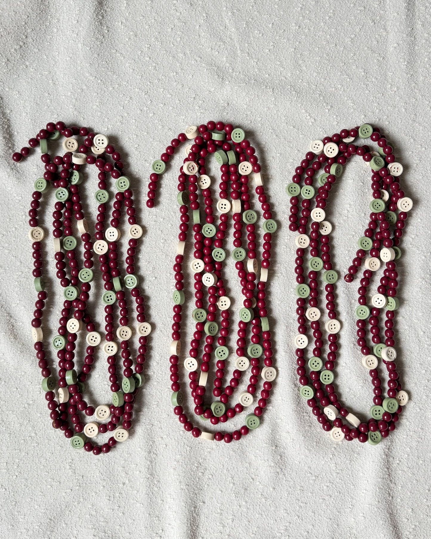 Wooden Christmas Garlands (Set of 3)