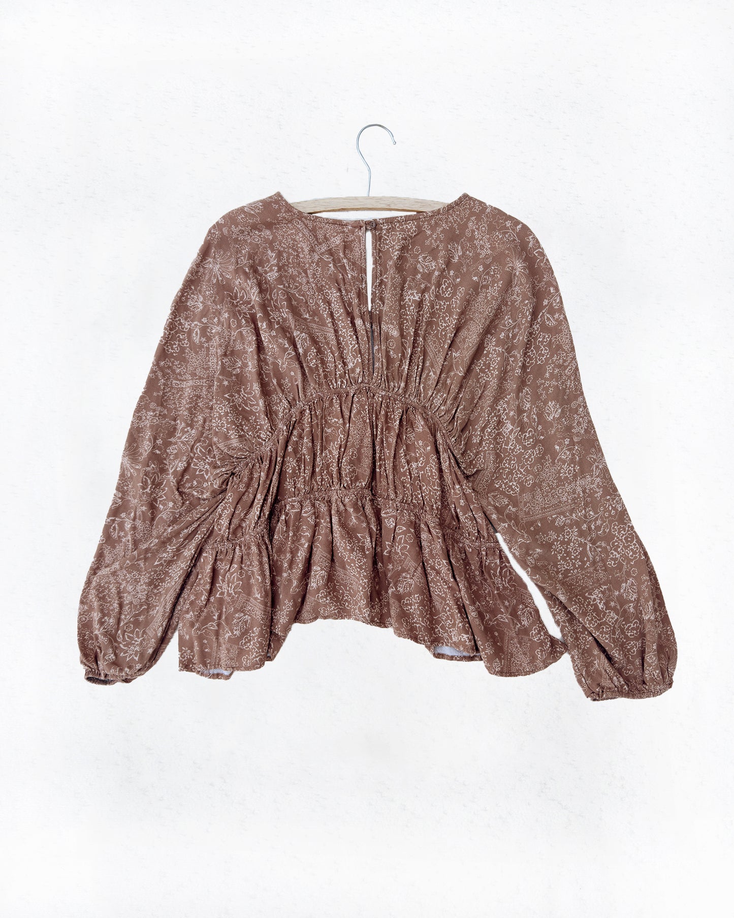 V-neck Shirred Top (M)