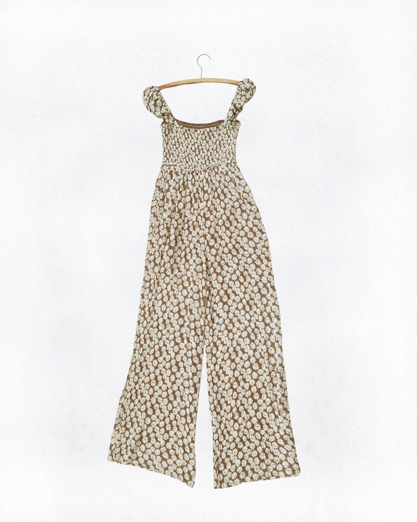UO Smocked Wide-Leg Jumpsuit (S)