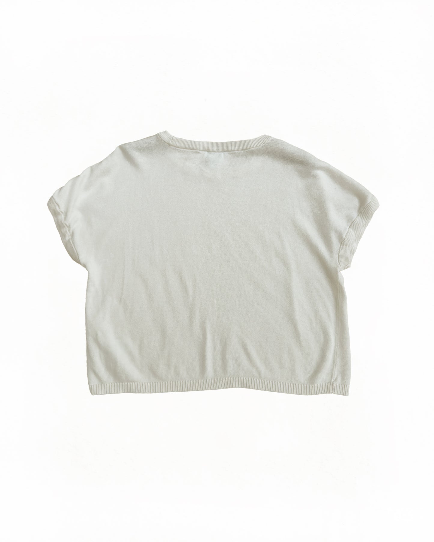 Crop Short-Sleeve Sweater (L)