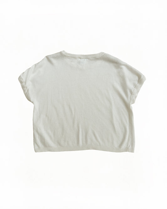 Crop Short-Sleeve Sweater (L)