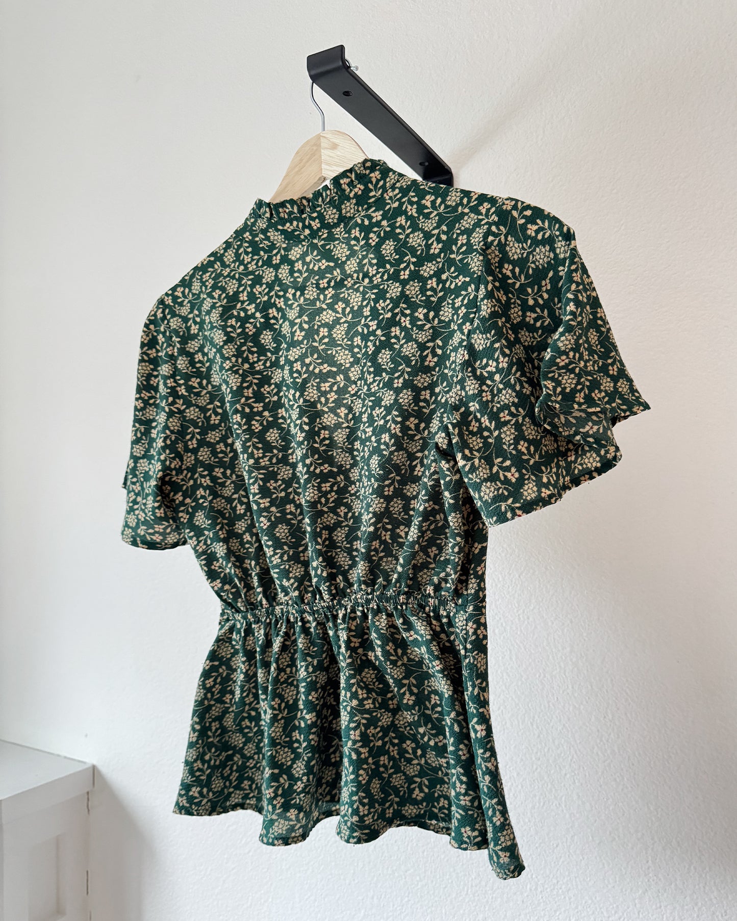 Floral Short Sleeve Blouse (S)