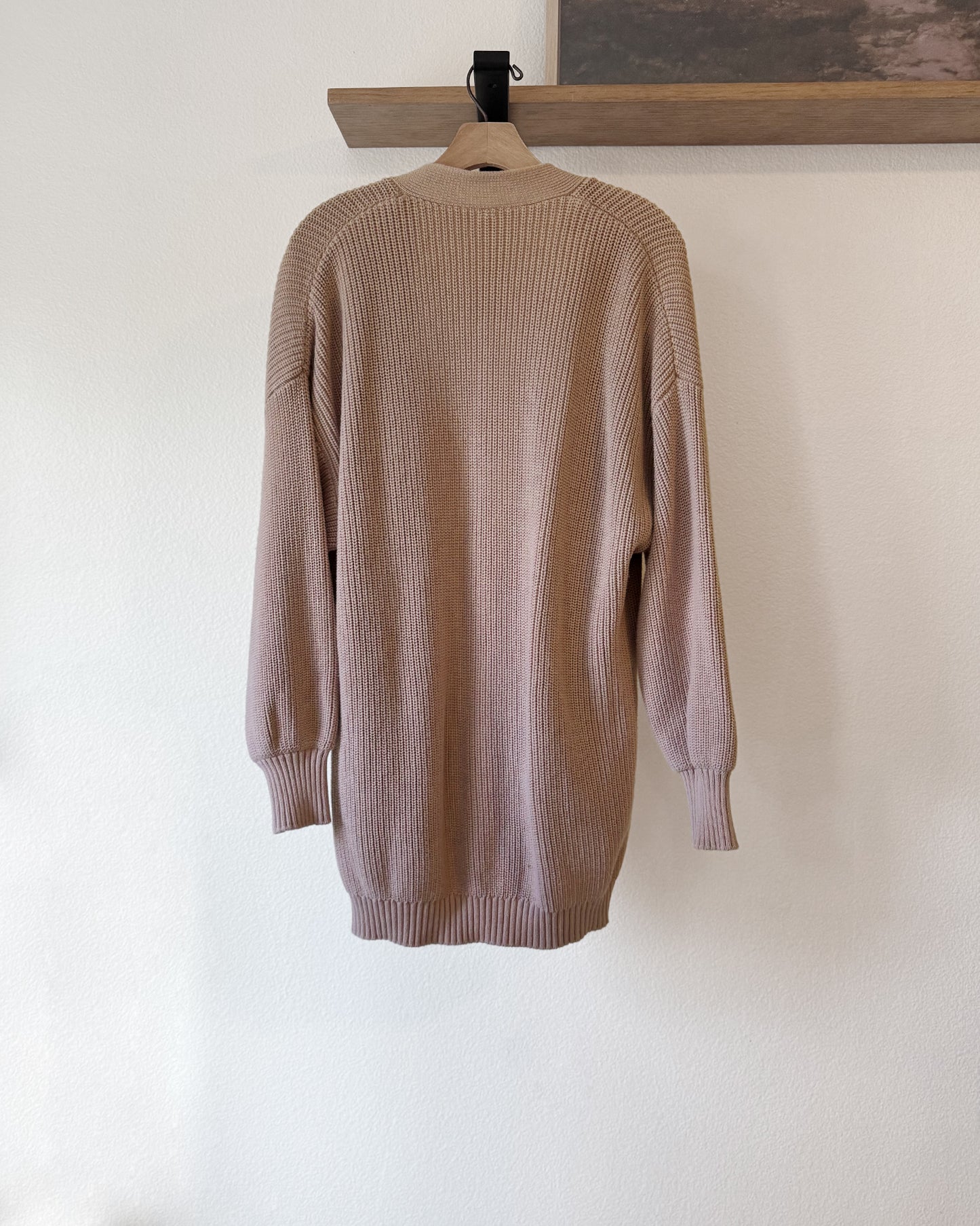 Cotton Oversized Knit Cardigan (S)