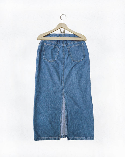 High-Waist Denim Maxi Skirt (4/6)