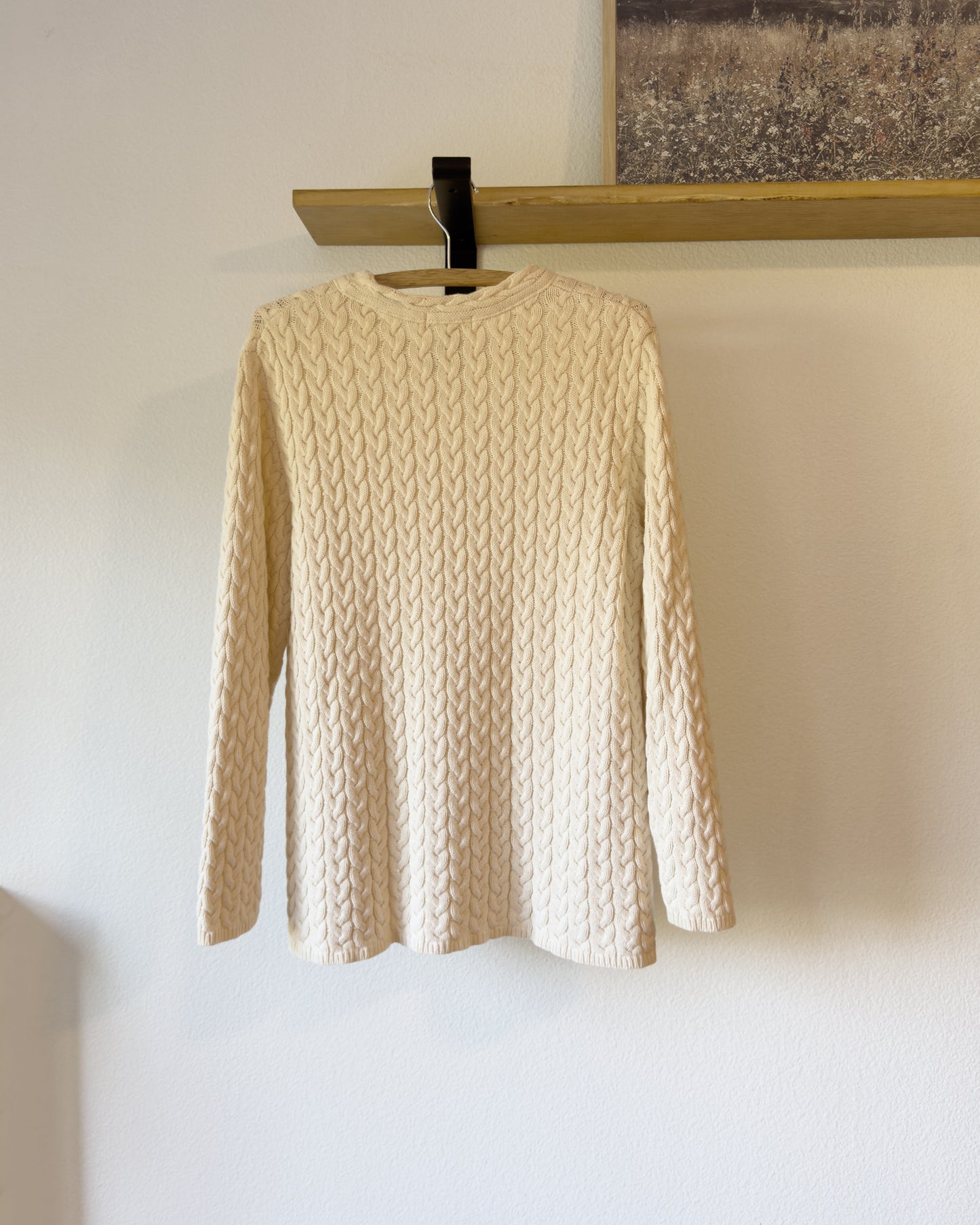 Cotton Cable Knit Sweater (M)