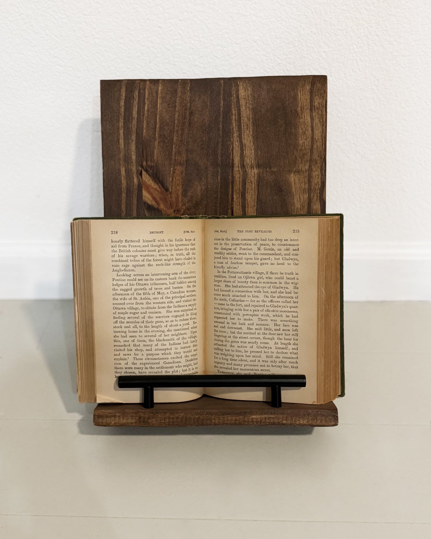 Wooden Cookbook/Book Stand (14” x 9.5”)