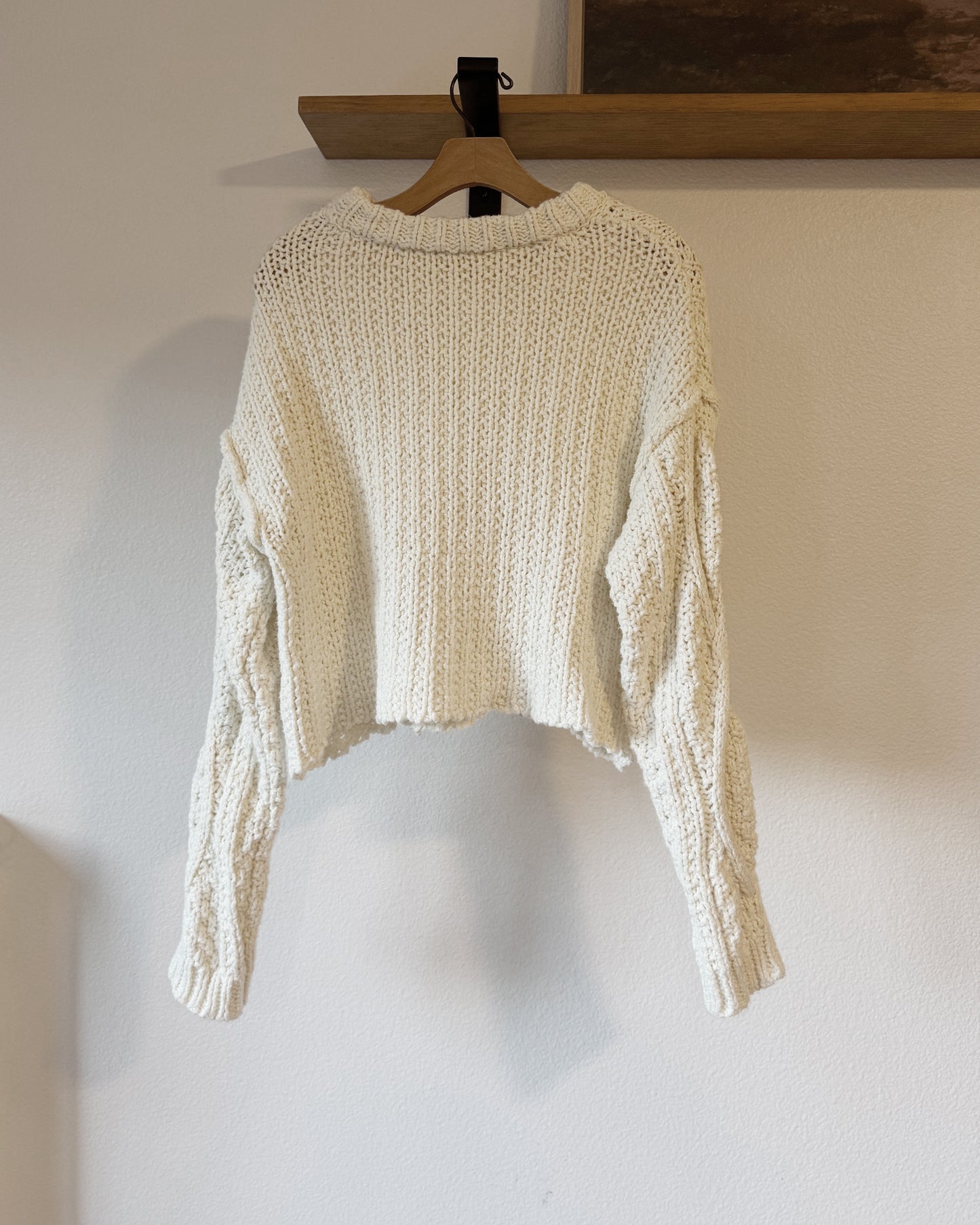 Free People Cutting Edge Cable Pullover (M)