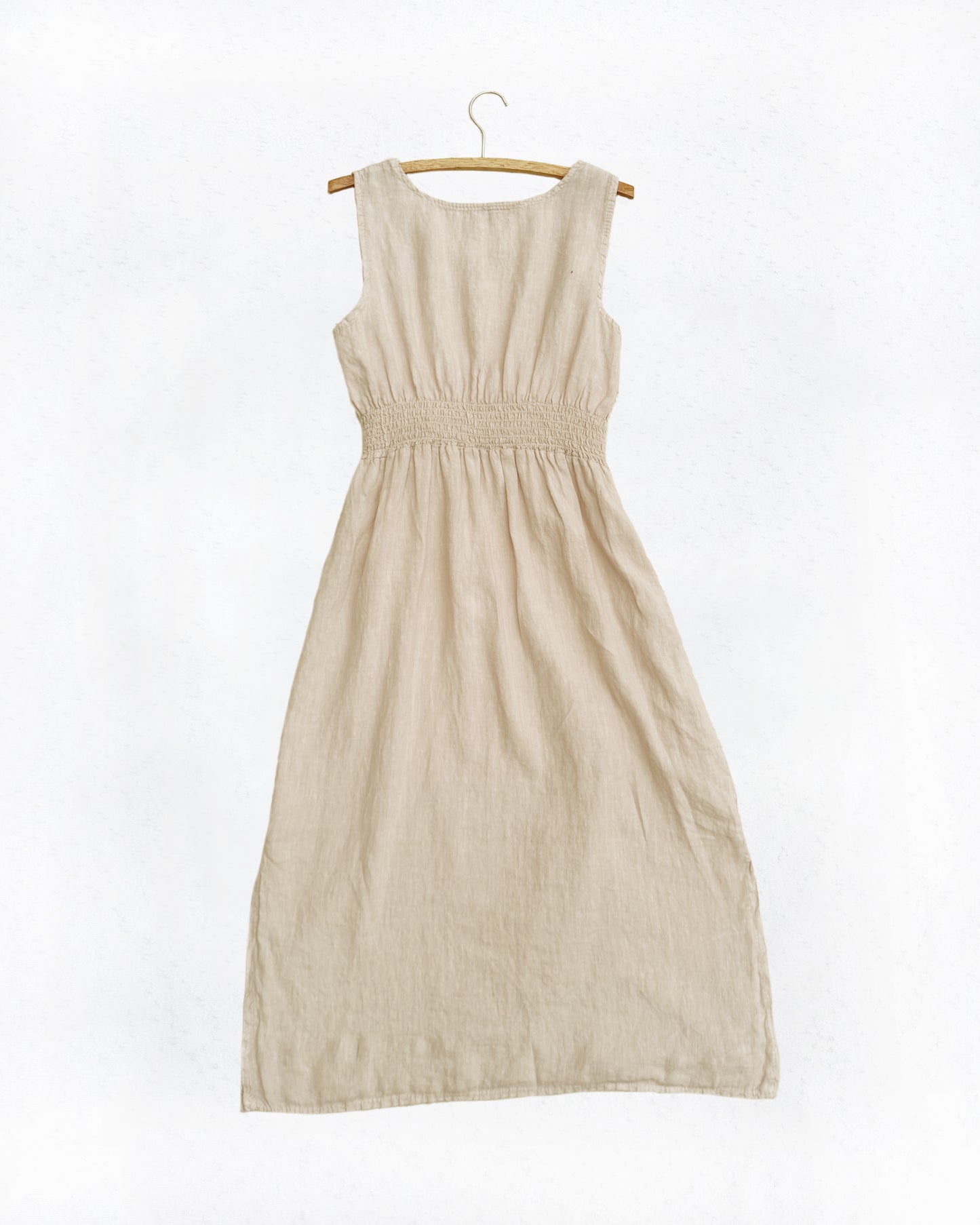 Linen Midi Dress (L)