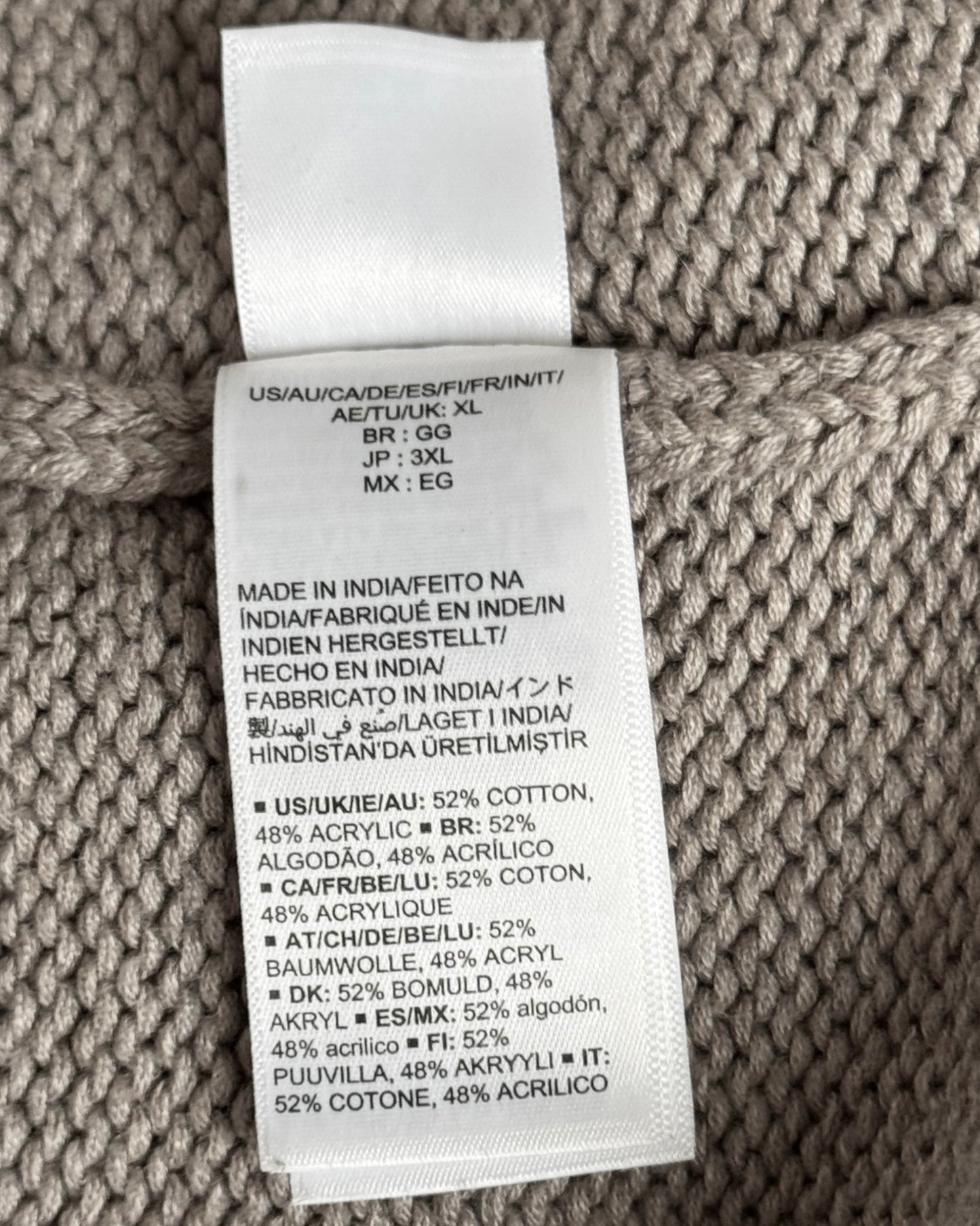 Chunky Oversized Cardigan Sweater (XL)