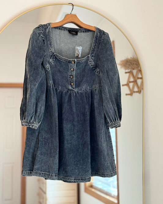 Washed-Denim Dress (M)