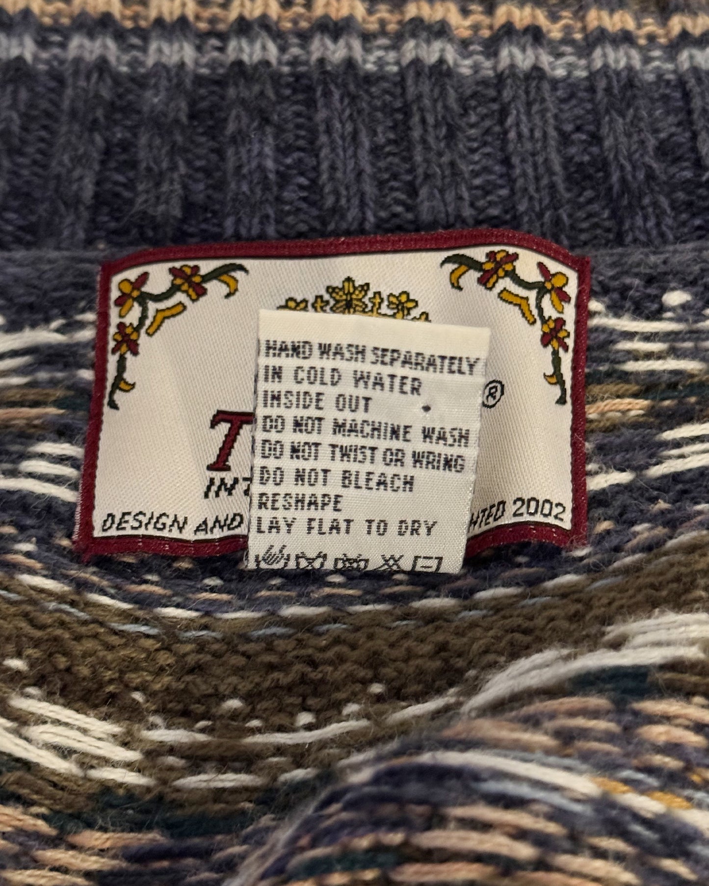 Vintage Fair Isle Cardigan Sweater (XL)