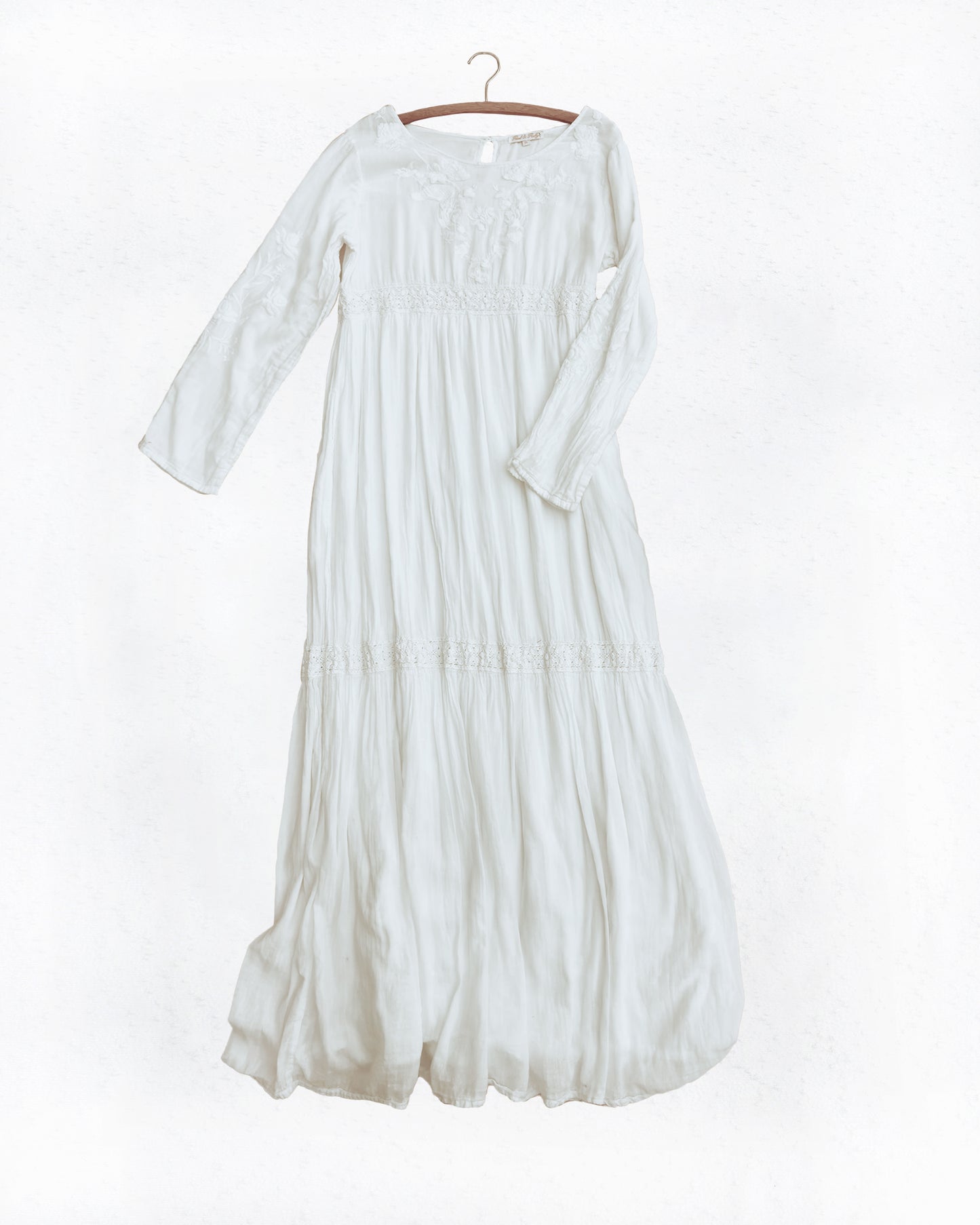 Embroidered Cotton Maxi Dress (M - XL)