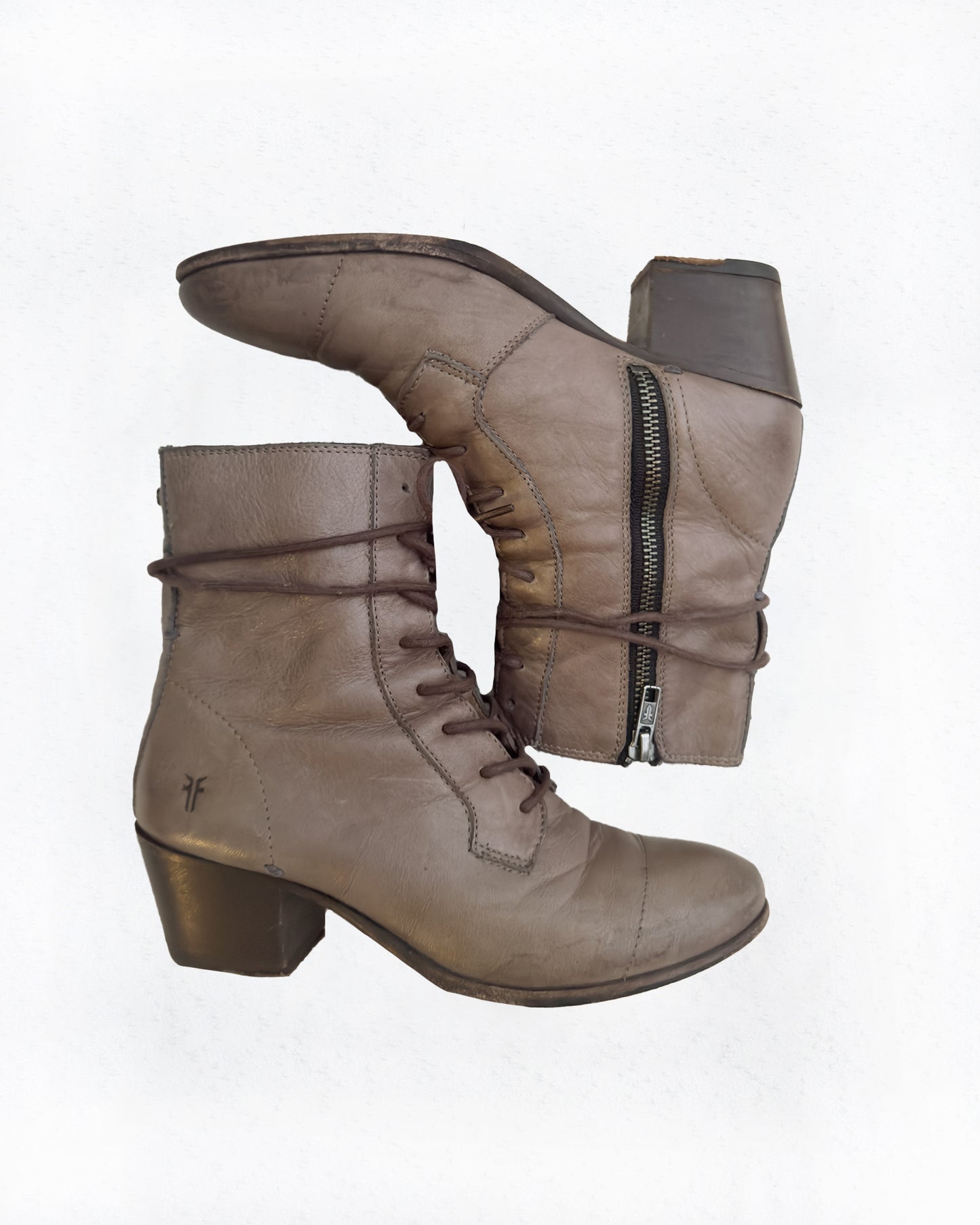 Frye Courtney Antique Style Lace Up Riding | Combat Boots (6.5)