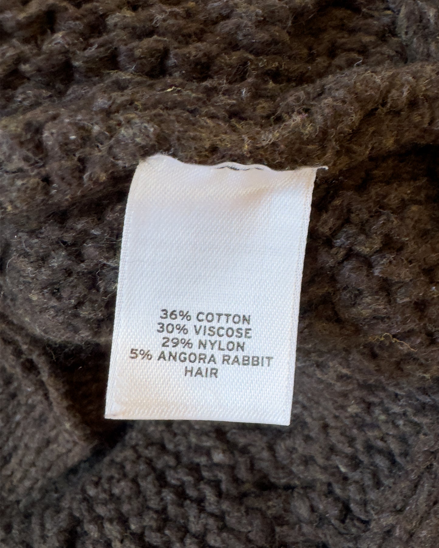 Cable-Knit Chunky Cardigan Sweater (L)