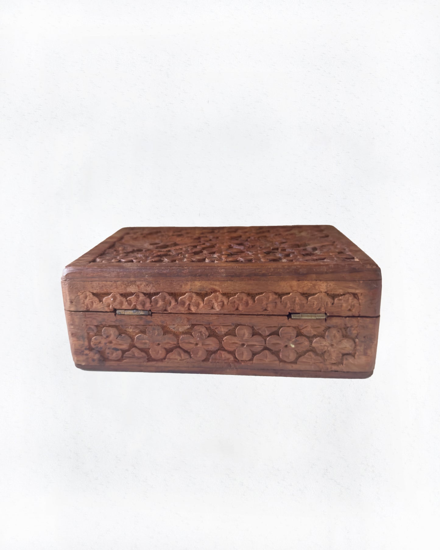 Vintage Carved Wooden Box