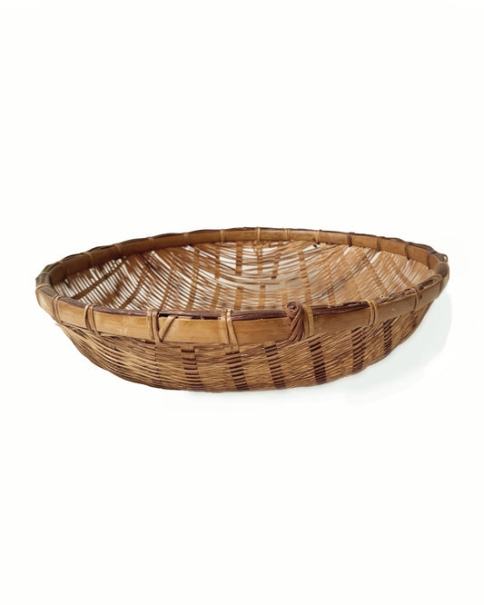 Wicker Vintage Winnowing Woven Basket | Bowl | Wall Hanging