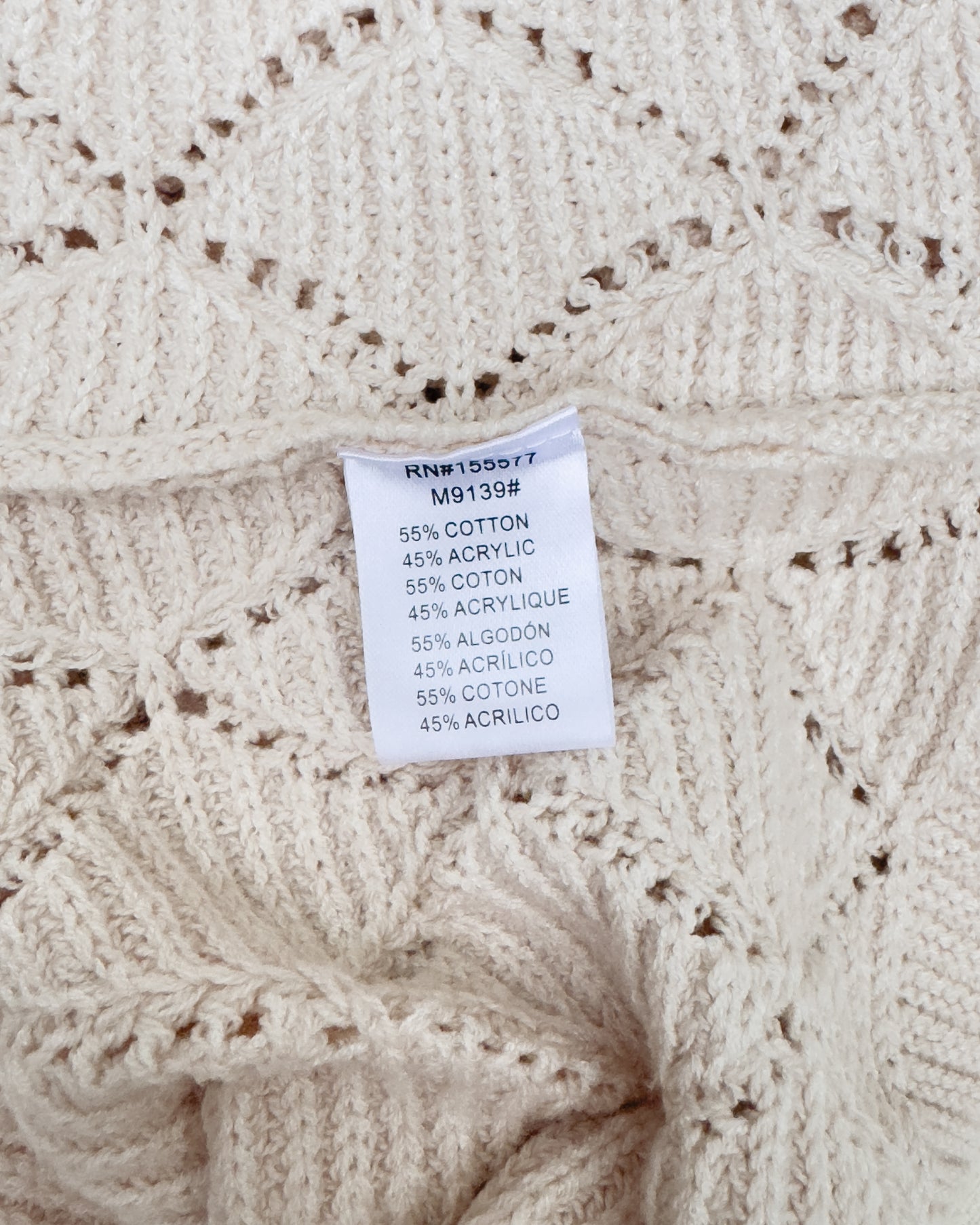 V-Neck Oversized Knit Sweater (S/M)
