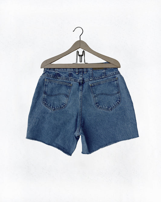 Vintage Lee High-Rise Denim Cut-Off Shorts (10/12)