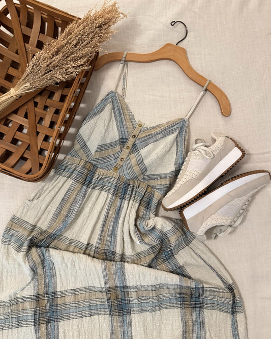 Lovestitch Textured Cotton Midi Dress (S)