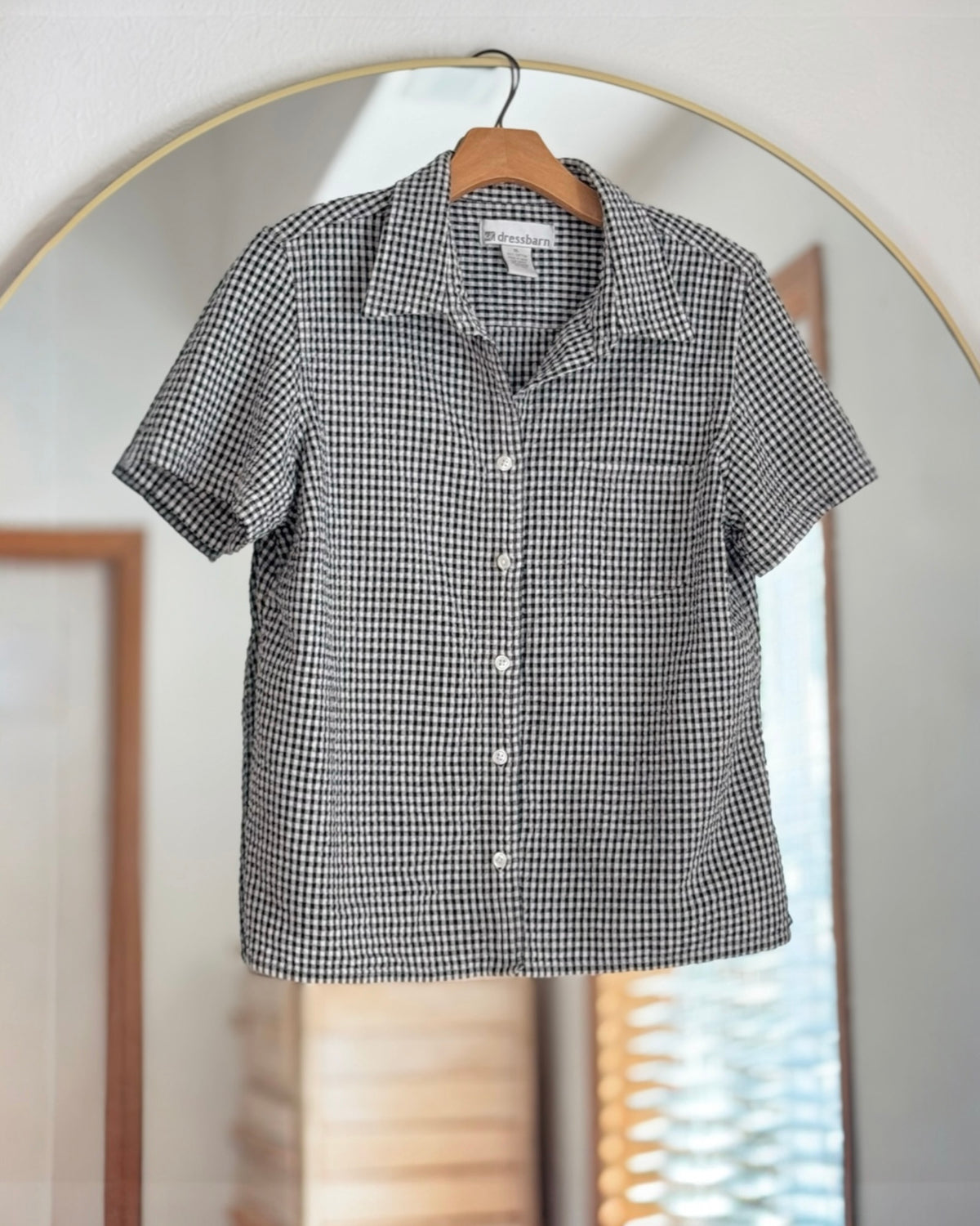 Vintage Gingham Cotton Top (L)