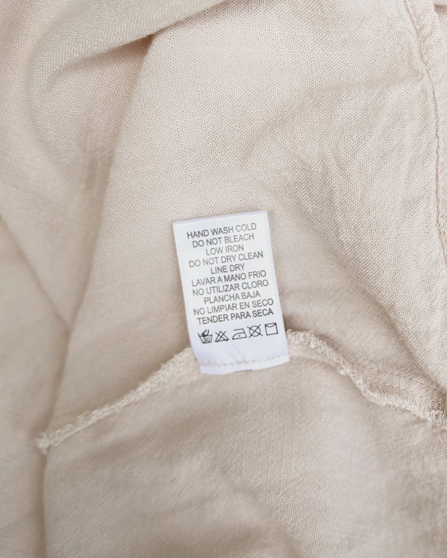 Beige Flowy Tank Top (M)