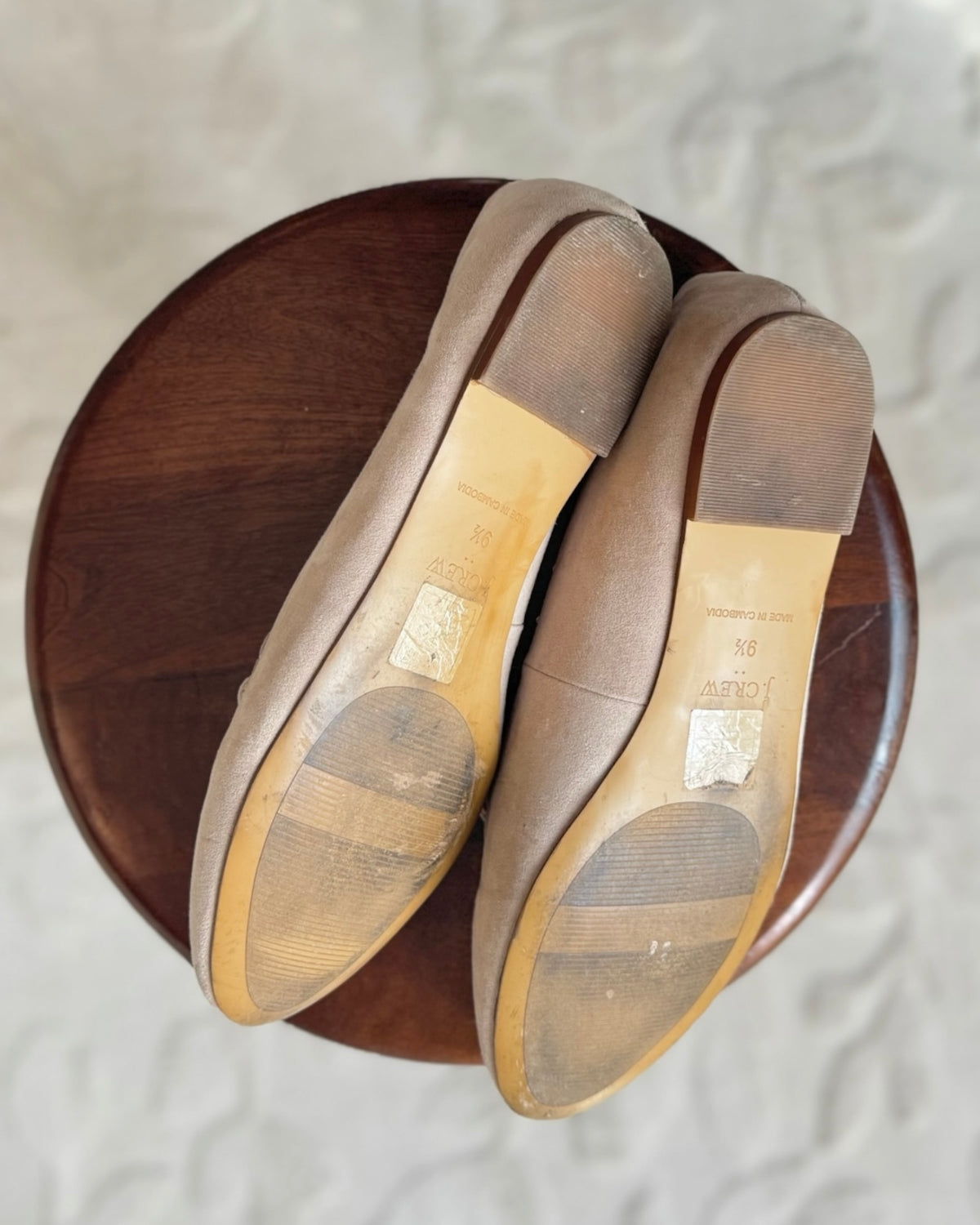 J.Crew Suede Bow Almond Toe Flats (9.5)