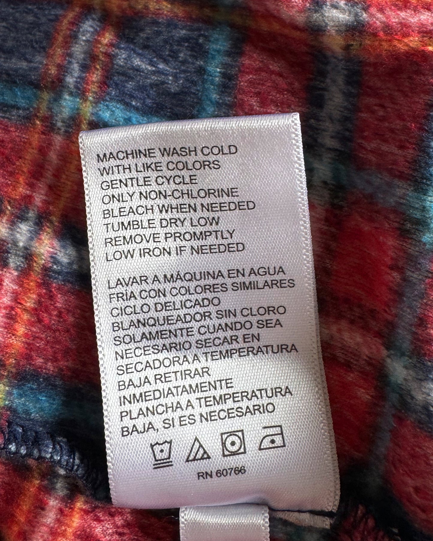 Velour Plaid Pajama Pants Set (S)