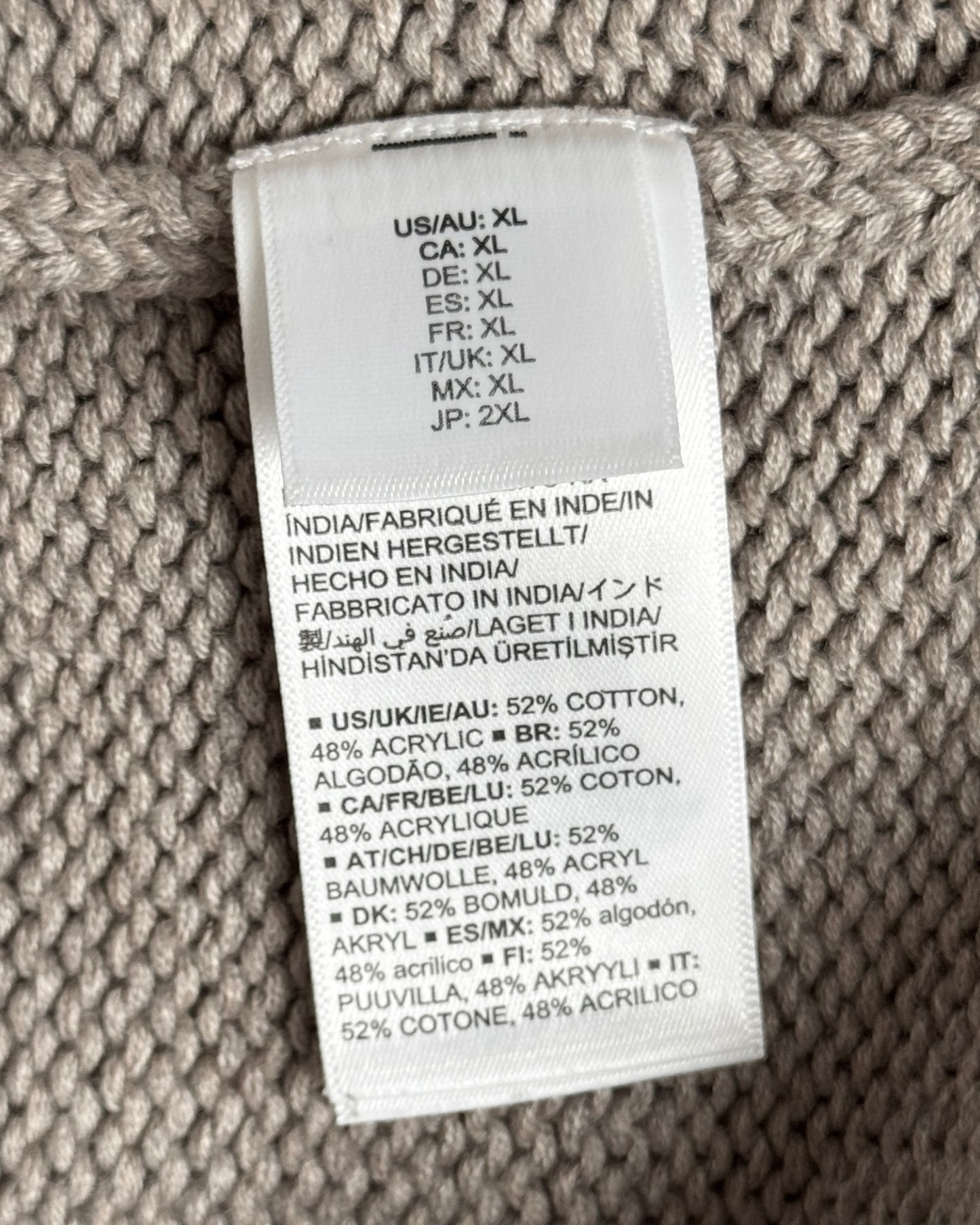 Chunky Oversized Cardigan Sweater (XL)