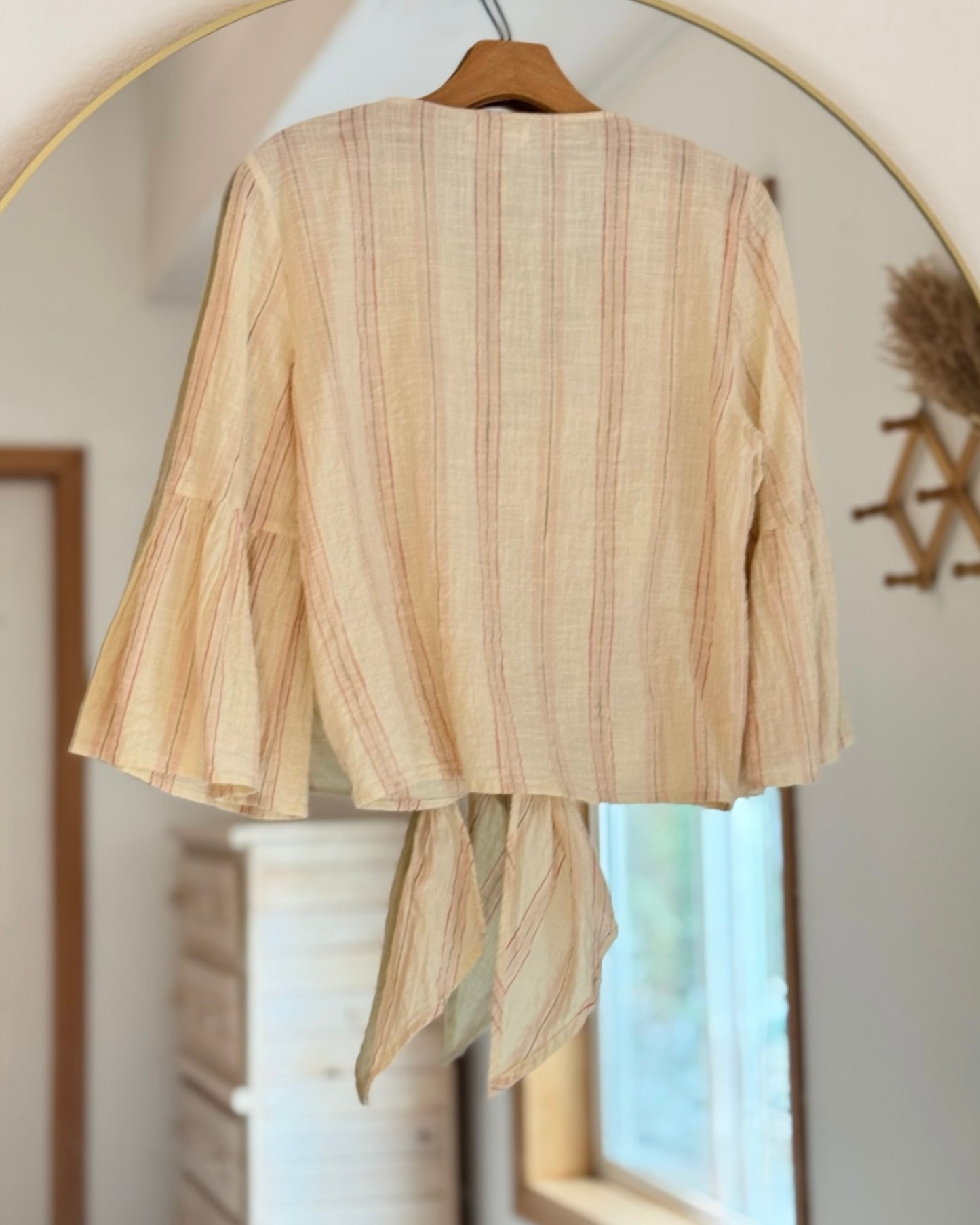 Lovestitch Cotton Bell-Sleeve Top (M)