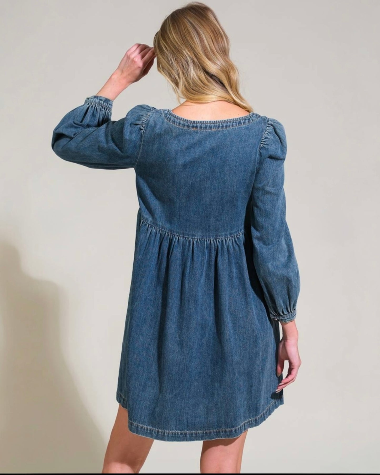 Washed-Denim Dress (M)