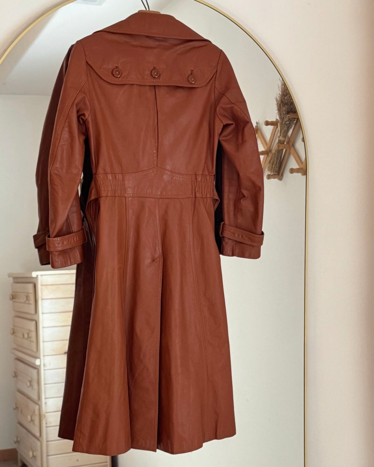 Vintage 1970s Leather Trench Coat (Vintage Sizing  7/8 | Modern Sizing 2-4)