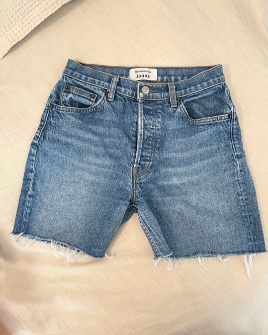 Reformation Serena High Skinny Cut-Off Shorts (26)
