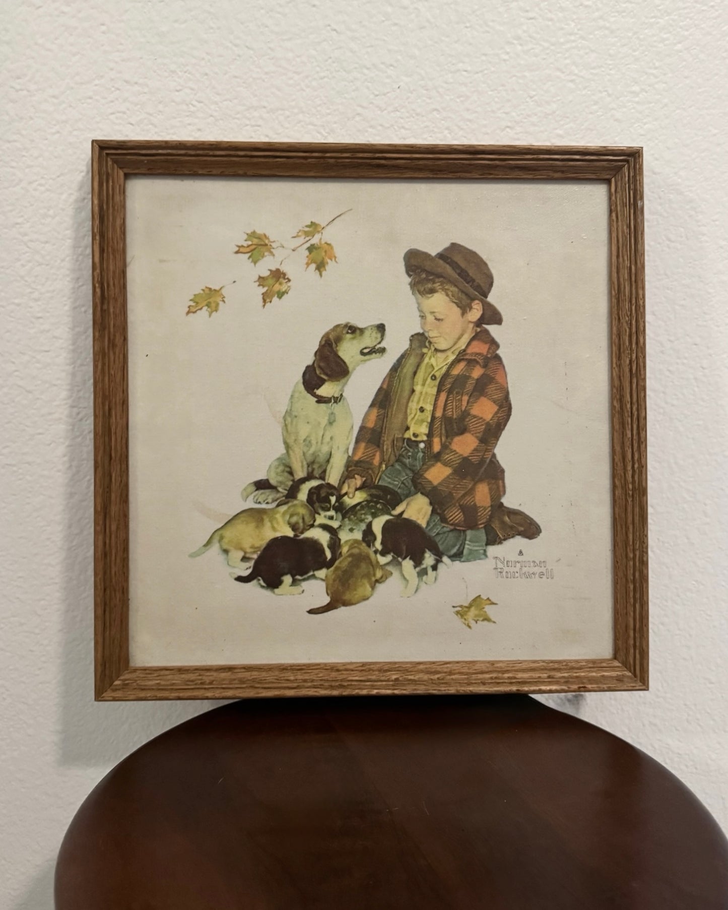 Vintage Norman Rockwell “Pride of Parenthood”  Print (12”X12”)