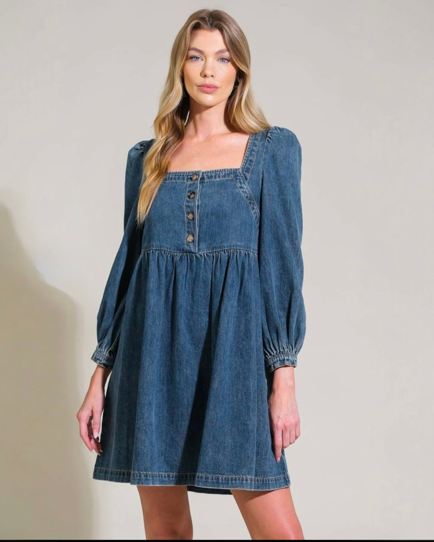 Washed-Denim Dress (M)