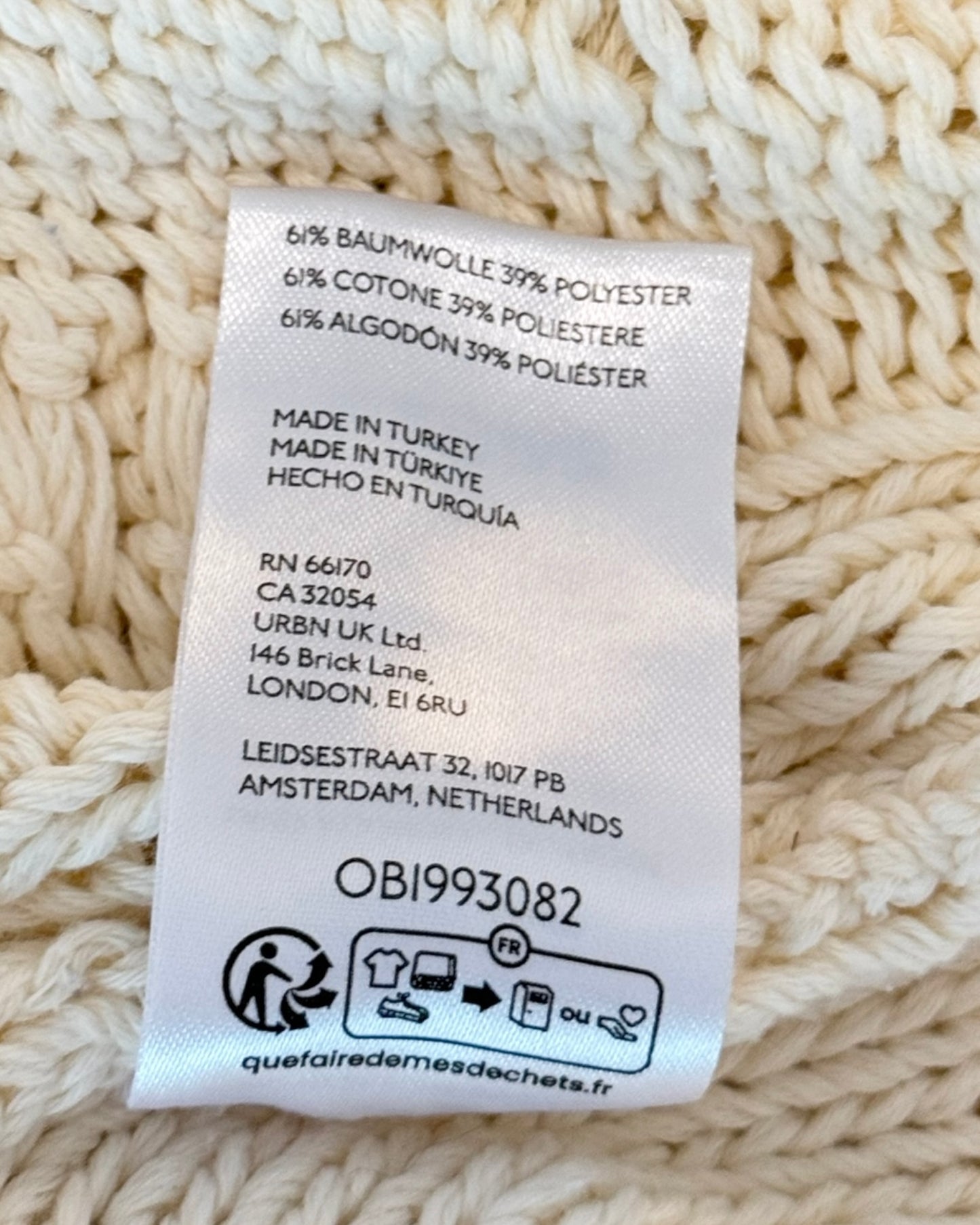 Urban Outfitters BDG Chunky Oversized Cable Knit Sweater (M/L)