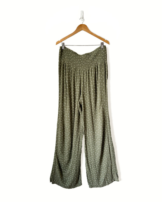 Wide Leg Crepe Pants (S)