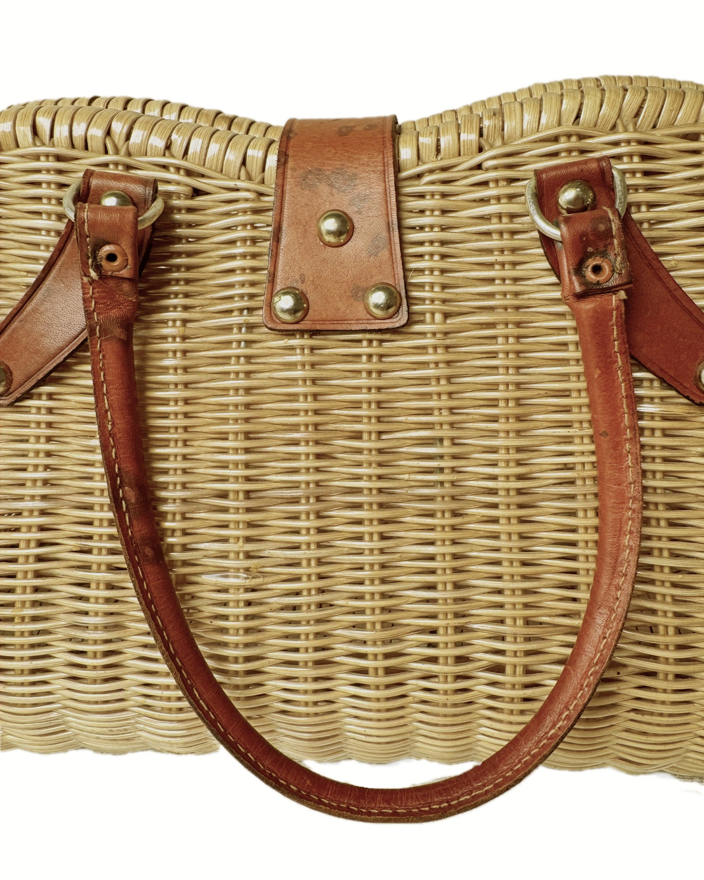 Vintage Woven Basket Bag | Purse