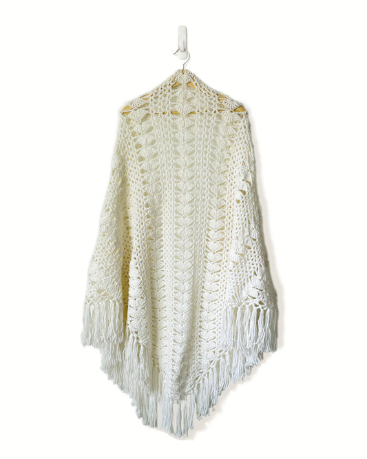 Boho Hand Crocheted Shawl